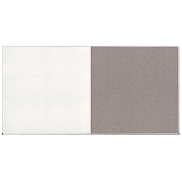 United Visual Products Enclosed Corkboard, 1 Door, 48"x36", 4" Fra UV3416-SATIN-AMETHY - main